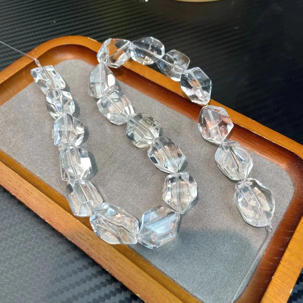 6AGrade Pure Natural Transparent Crystal Scattered Beads,Mineral Demagnetization,Handcrafted Diy Bracelet,Diy Necklace