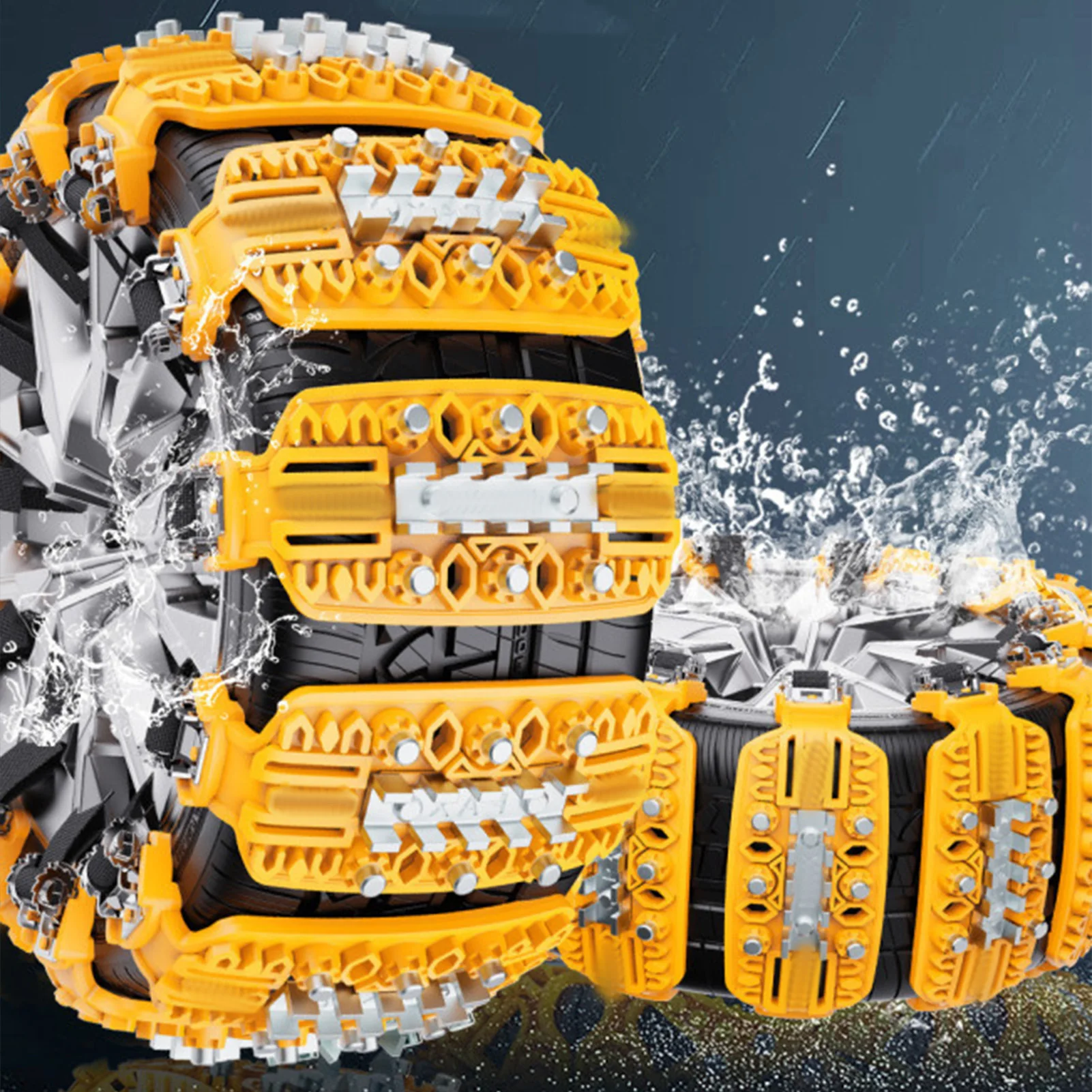 3PCS Snow Chains Anti-Skid Tire Chains For Cars Winter Snow Tire Chains For Winter Driving On Snow Ice Mud And Mountain Roads