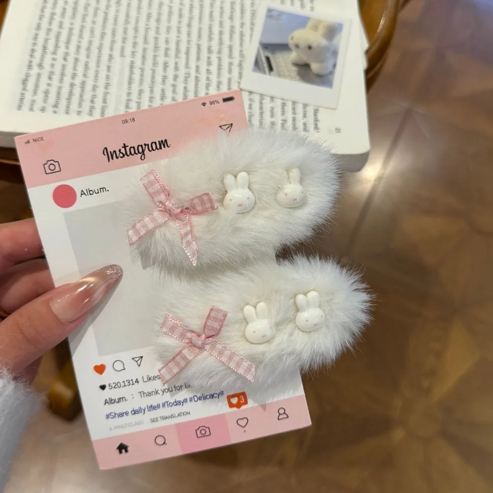 Cartoon Miffy Haarnadel Plüsch Kaninchen süßes Mädchen süßer sanfter Stil Haarschmuck exquisites kreatives gut aussehendes Geburtstagsgeschenk