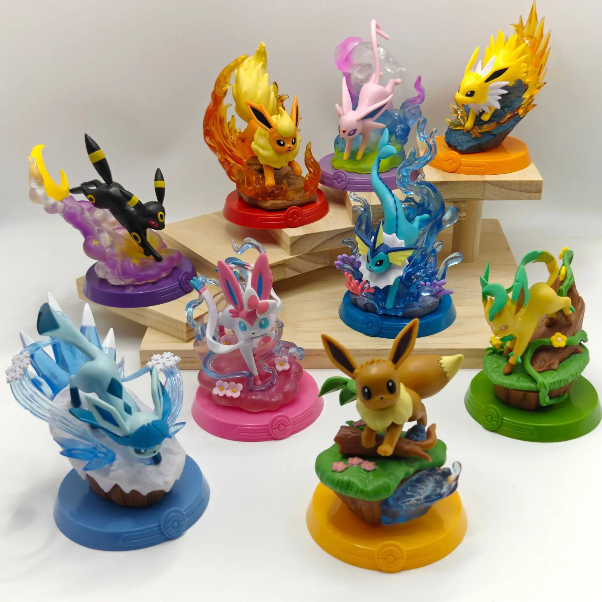 Pokemon Let's Go Eevee Complete set blinde doosbeeldjes, schattig trendy internetspeelgoed, anime-fee-ornamenten