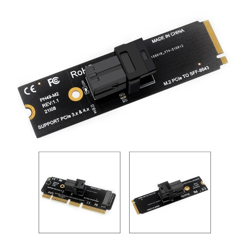 Upgrade Your Desktop Adapter: M.2 Mkey NVME to SFF-8643 U.2, PCIE 4.0 to SFF8643 U.2 Backward 3.0 & Strong Compatibility