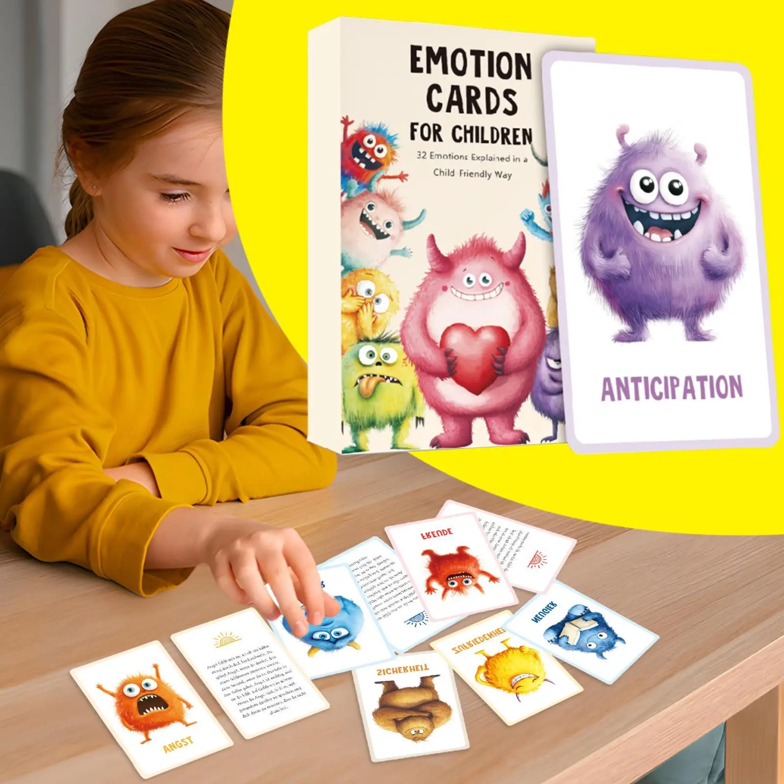 Emotion Cards For Kids Realistic Picture Emotion Cards For Toddler Educational Learning Flashcard Compact For Kid Girls Boys