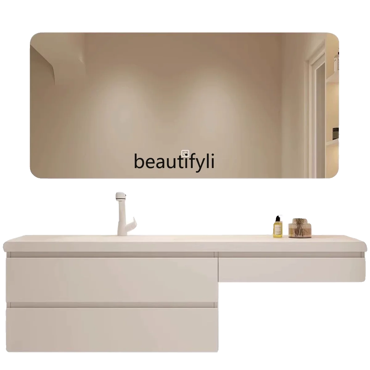 

Washstand Dresser Combination Corian Integrated Inter-Platform Basin Simple Bathroom Table Washstand Wash Basin