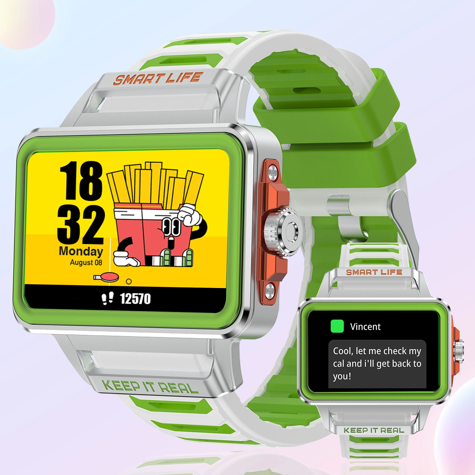 

Smartwatch, mini-game mode, multi-sport mode, for boys and girls, gift, custom wallpaper, fitness monitoring, iPhone/Andriod
