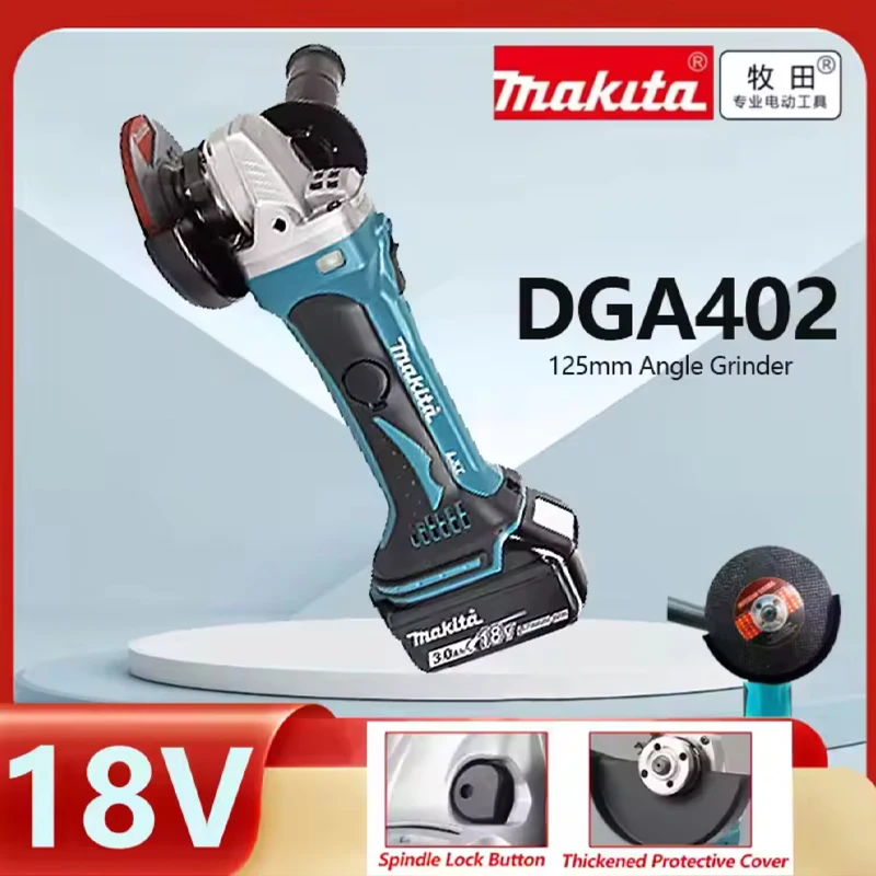 New DGA402 Angle Grinder Cutting Machine Electric Grinder 18V Rechargeable Multifunctional Four-inch Lithium Battery