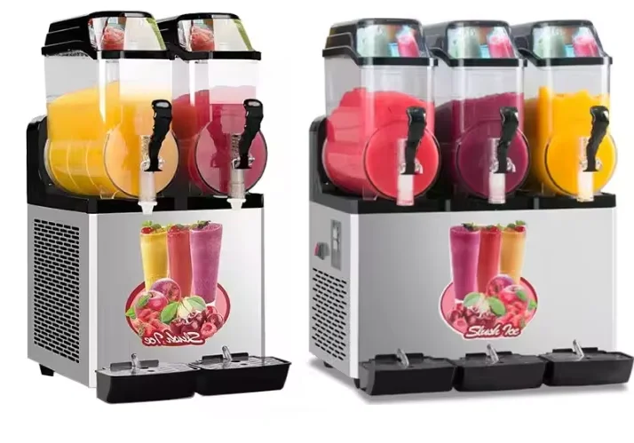 Stainless Steel Snow Melt Machine  Double Cylinder Slush Smoothie Machine Cold Drink Machine