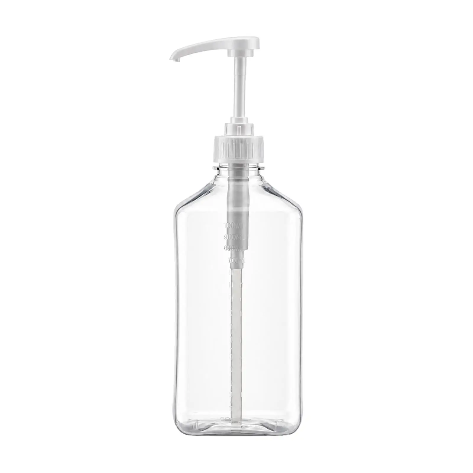 1600ml Syrup Squeeze Bottle PET Graduated Pump for Commercial Kitchen Drink Station