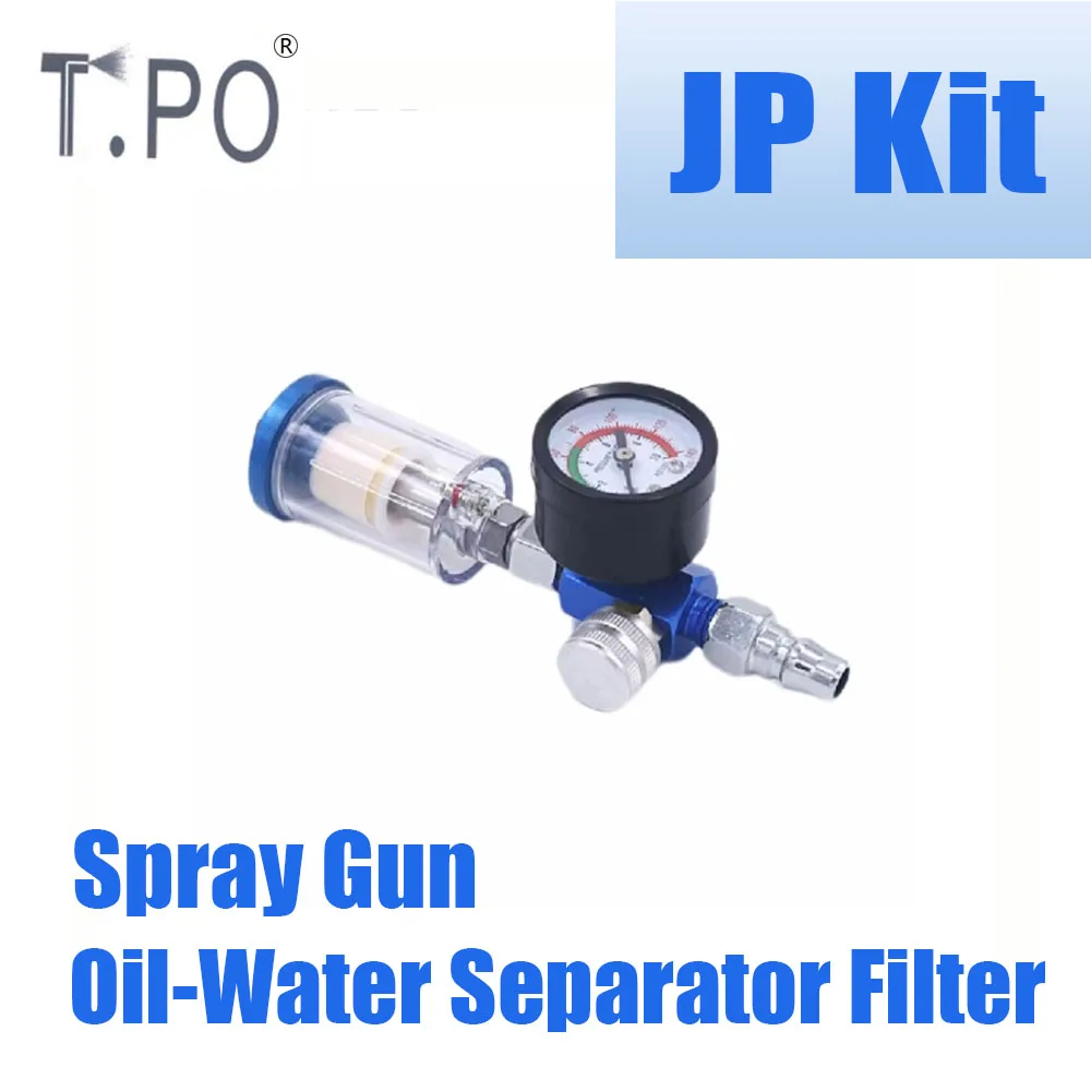 In-line pemisah minyak alat semprot, Regulator udara pistol semprot pengukur tekanan dengan JP/EU/US adaptor untuk pistol semprot