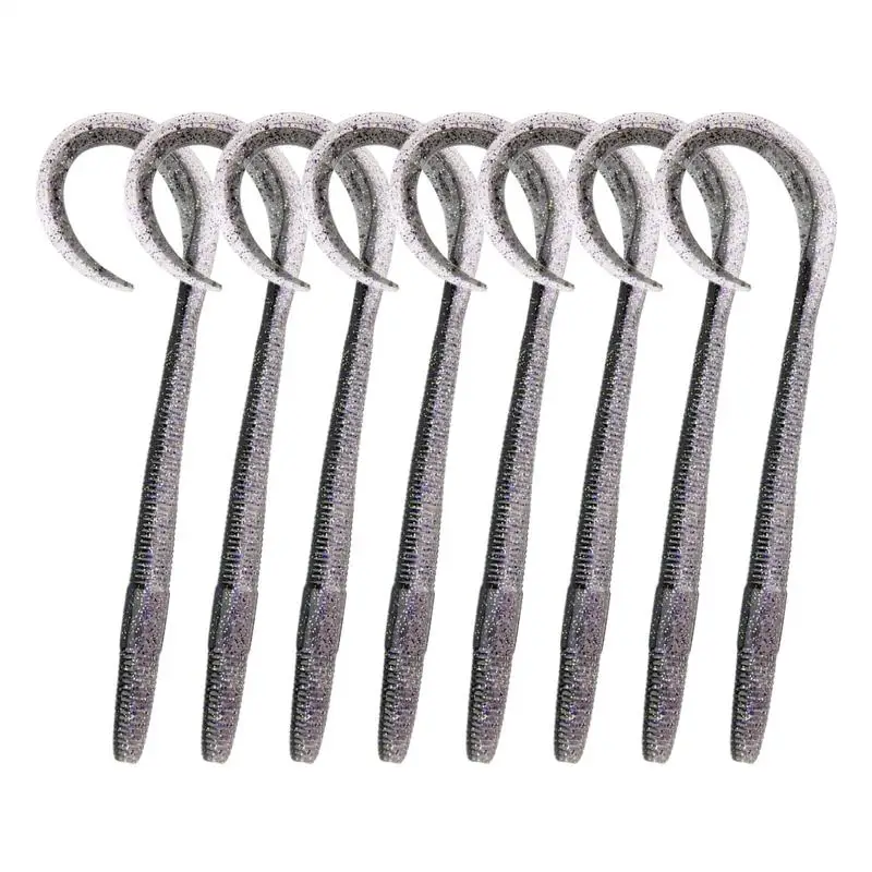 

Earthworm Baits 8 Pieces Realistic Fishing Soft Worm Lures Fake Swim Hook Reusable Soft Fish Supplies For Saltwater Freshwater