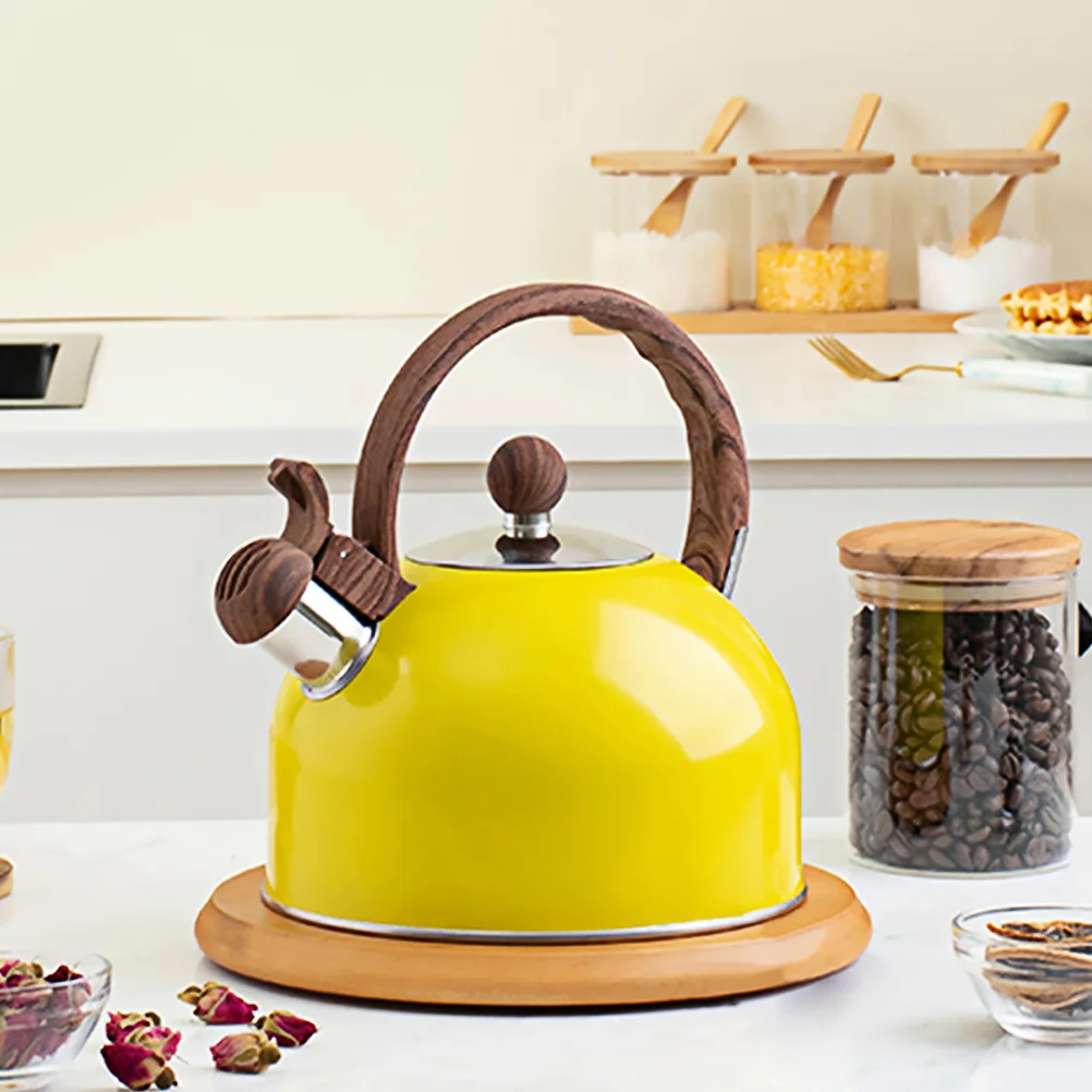 

Water Jugs Pot Whistling Teapot Kettle Gas Stoves Teakettle Heating Pitcher Yellow Make