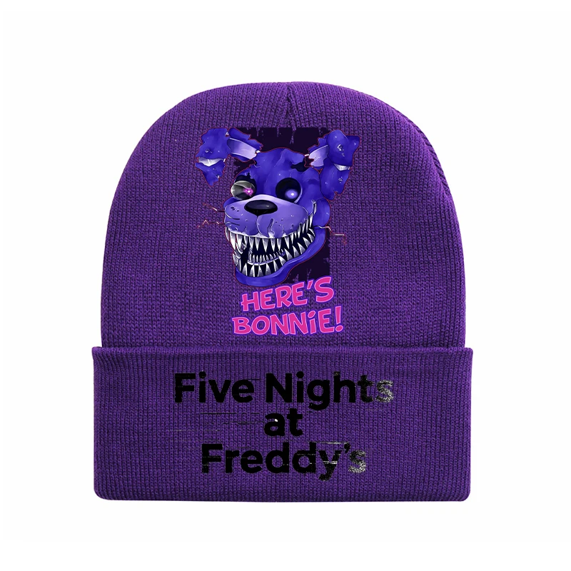 خمس ليال في فريدي قفازات محبوك قبعة الاطفال Fnafs الشتاء القفازات قبعة متماسكة الأطفال الكرتون قفاز بيني الأولاد القبعات هدية