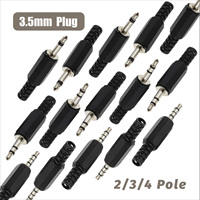 5/20PCS 3.5mm Audio Male Plug 3.5 Jack 2/3/4 Sections Connector for Microphone Headphone Audio Plug