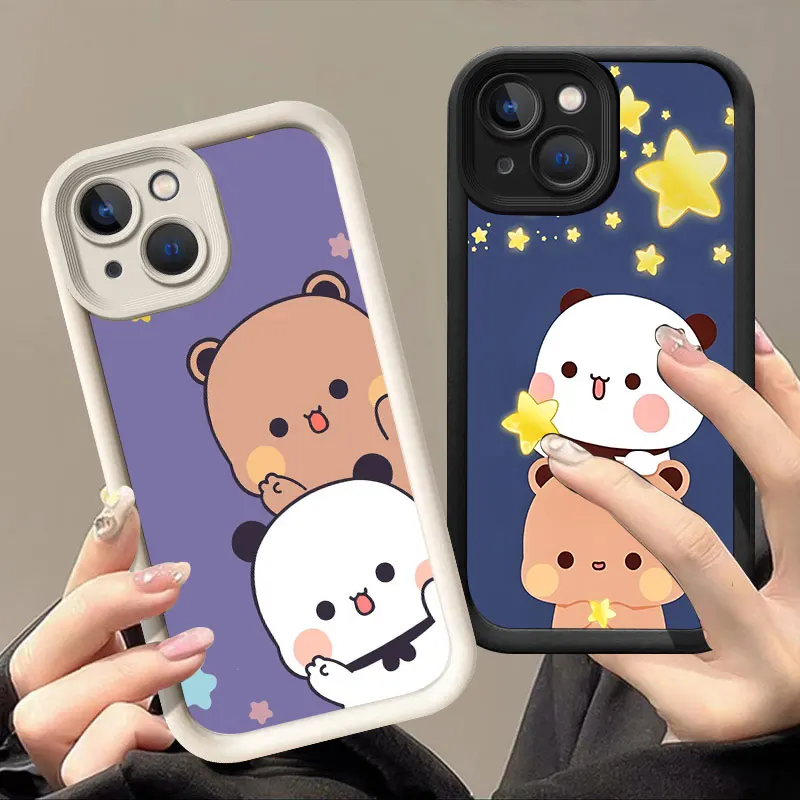 Cute BuBu DuDu Soft Silicone Phone Case For Apple iPhone 12 13 Mini 11 14 15 16 Pro Max 7 8 Plus