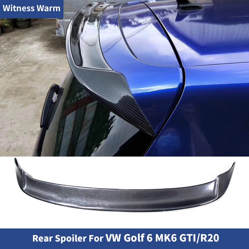 Carbon Fiber / Frp Unpainted Rear Roof Spoiler Wing Lip for Volkswagen Golf 6 Mk6 Vi Gti /r20 2010 2011 2012 13 Not for Standard