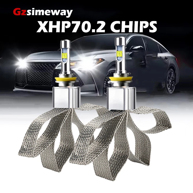 

2PCS H8 H11 LED Headlight Bulbs H4 H7 H9 9005 HB3 HB4 9012 HIR2 D2H Car LED Headlamp 5500K CHP70 Chips 6000K 12V Auto Fog Lamps