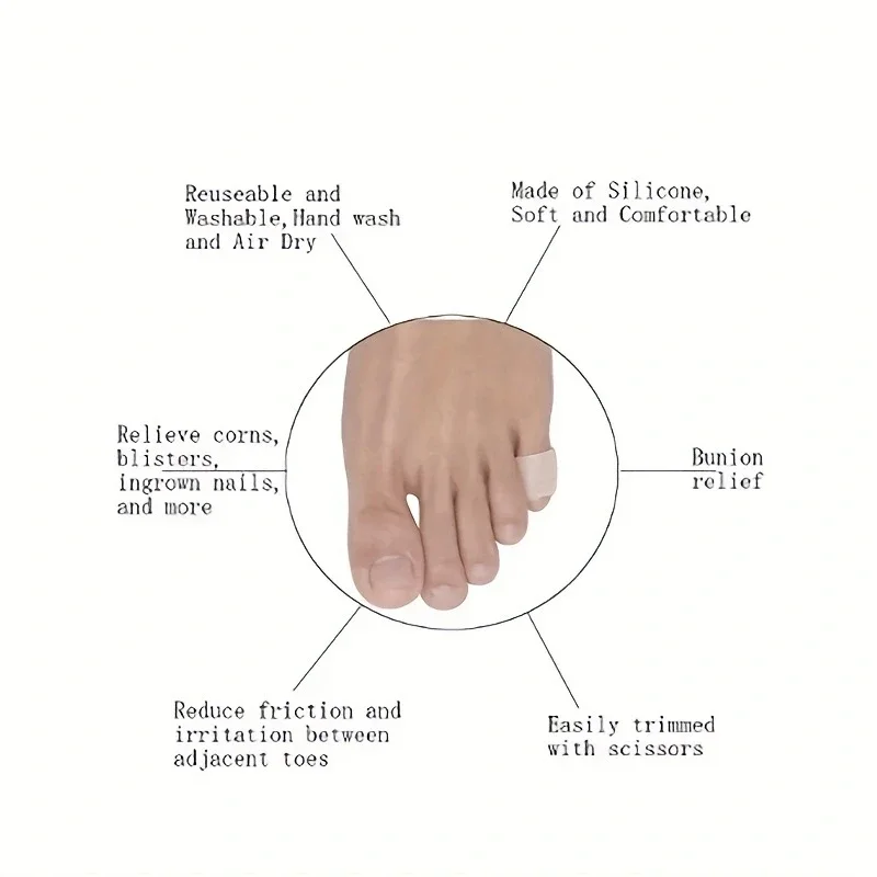 2 Pz/lotto Gel di Silicone Dito Del Dito Tubo Calli Vesciche Correttore Pinkie Protezione Gel Borsite Punta Dito Protezione Gel Manicotto