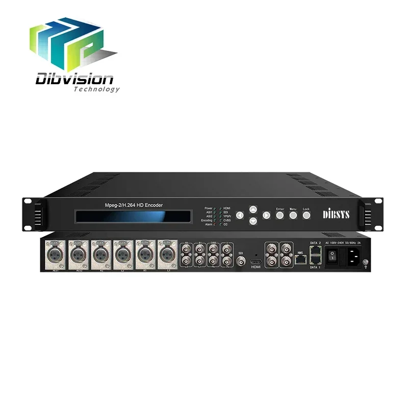 Multichannel mpeg AAC audio encoder dual channel audio encoder mpeg2 h.264 video encoder with XRL and AES input