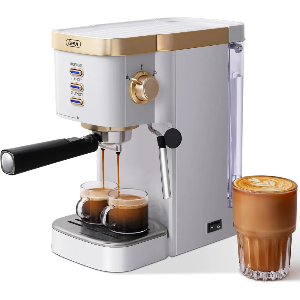 

Espresso Machine 20 Bar High Pressure,Compact Espresso Machines with Milk Frother Steam Wand,Cappuccino & Latte Maker