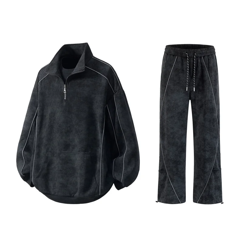 

GIOIOMen's suit，Spring and Autumn New Tie-Dyed High Quality Upper and Lower Two-Piece Set，（Sweater+Casual Pants）