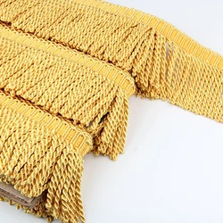 12Yards/Lot Long Gold Sewing Tassel Fringe Lace For Home Accessories Trim Curtain Thread Decorative DIY Tassle Fringes