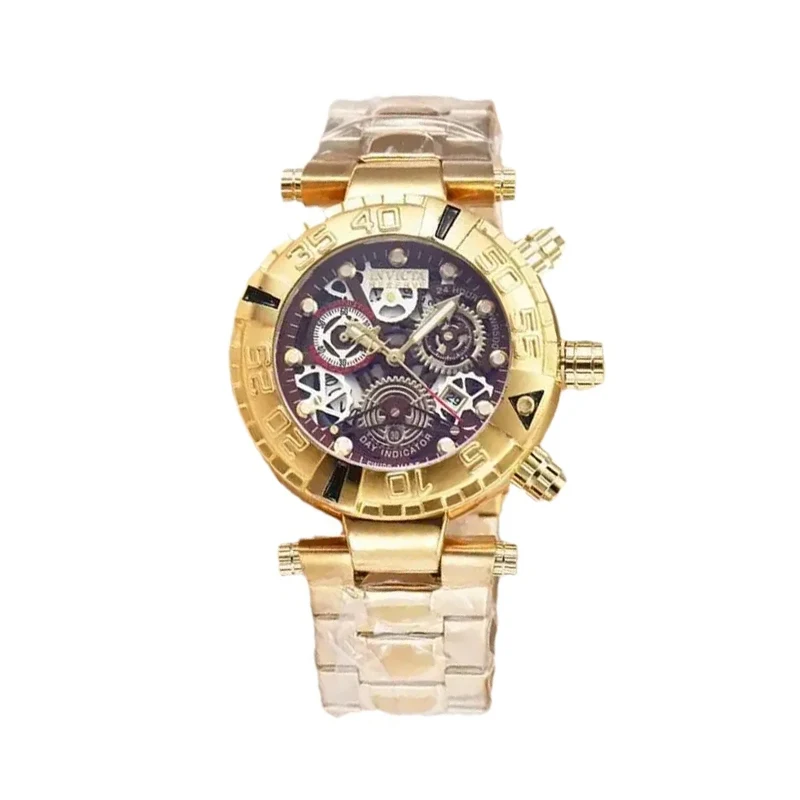 UTHAI BK144 New Metal Large Dial Mechanical Style Men's Watch Casual Fashion Waterproof Steel Belt Quartz Watch for Men