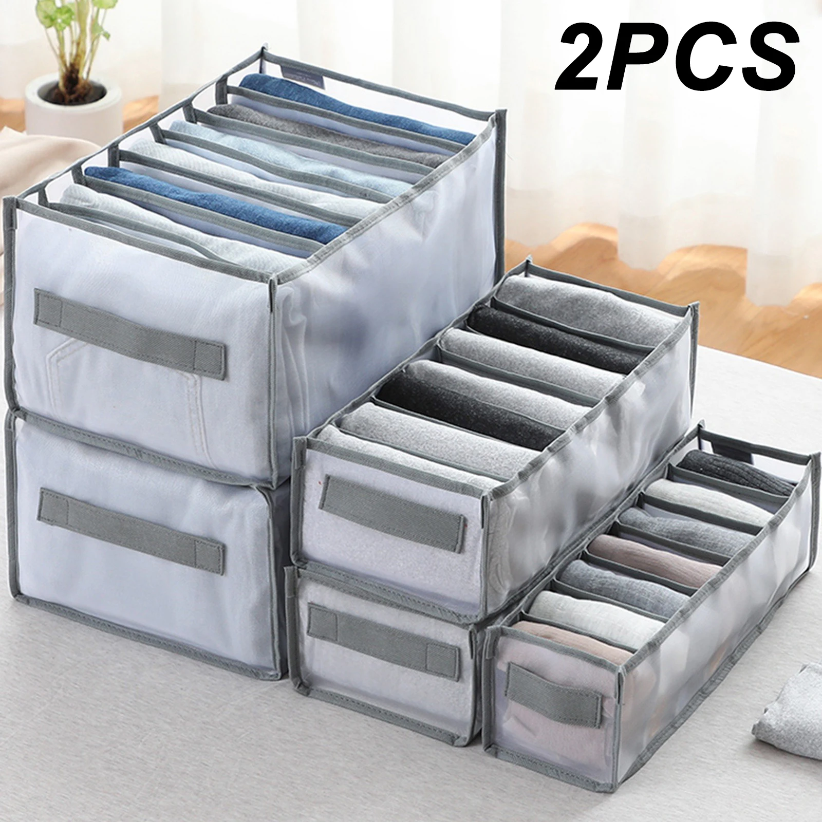 Closet storage box folding underwear storage box partition drawer storage box jeans wardrobe storage box clothes