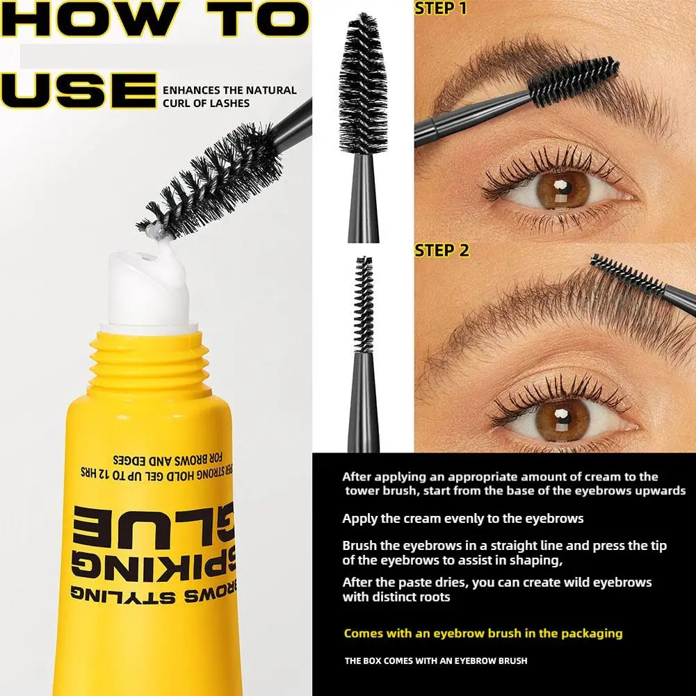3D เจลจัดแต่งทรงผมคิ้วกันน้ําโปร่งใสแห้งเร็ว Long Lasting Wax Brow Lifting Enhancers สําหรับแต่งหน้าทุกวัน