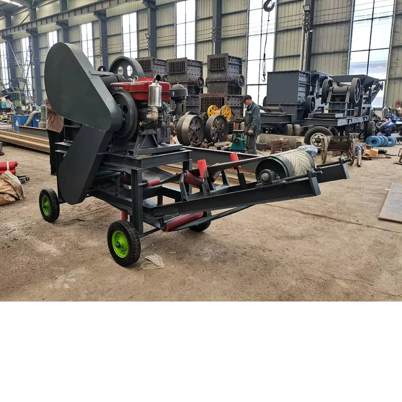 خدمة مخصصة المحمول 150 * 250 كسارة الفك مع شاشة صغيرة محمولة كسارة الفك آلة سحق الصخور الحجرية