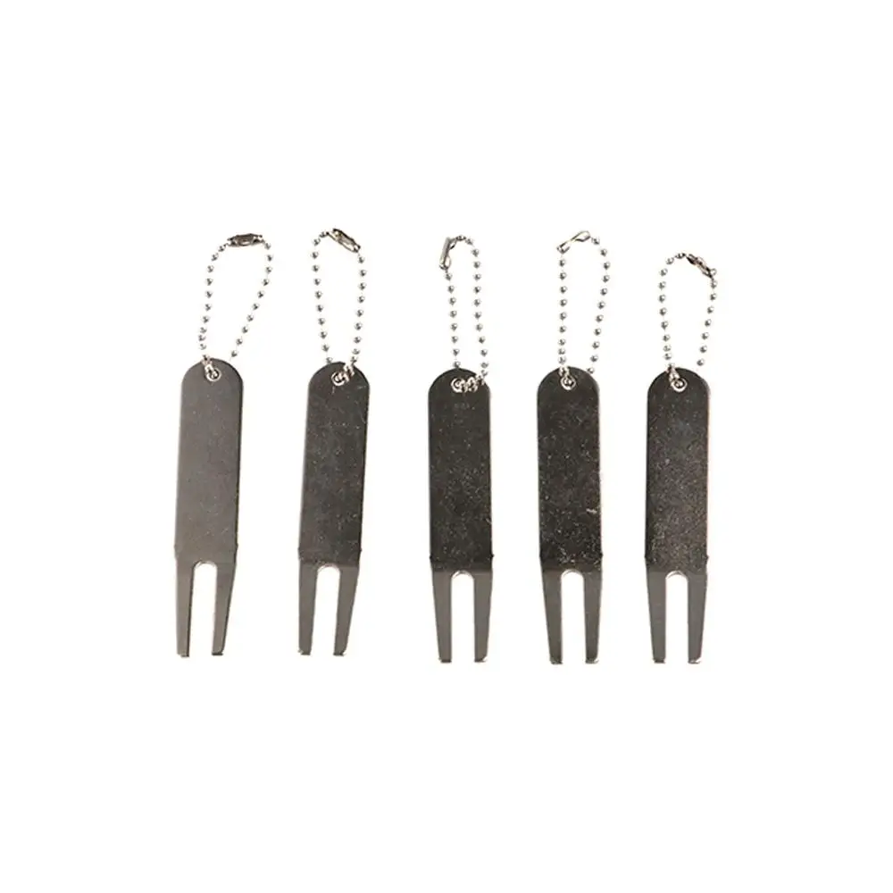 

Zinc Alloy Divot Repair Tool lightweight with Bead Chains Golf Pitchfork Divot Fork clean groove Golf Green Fork Golfer Gift