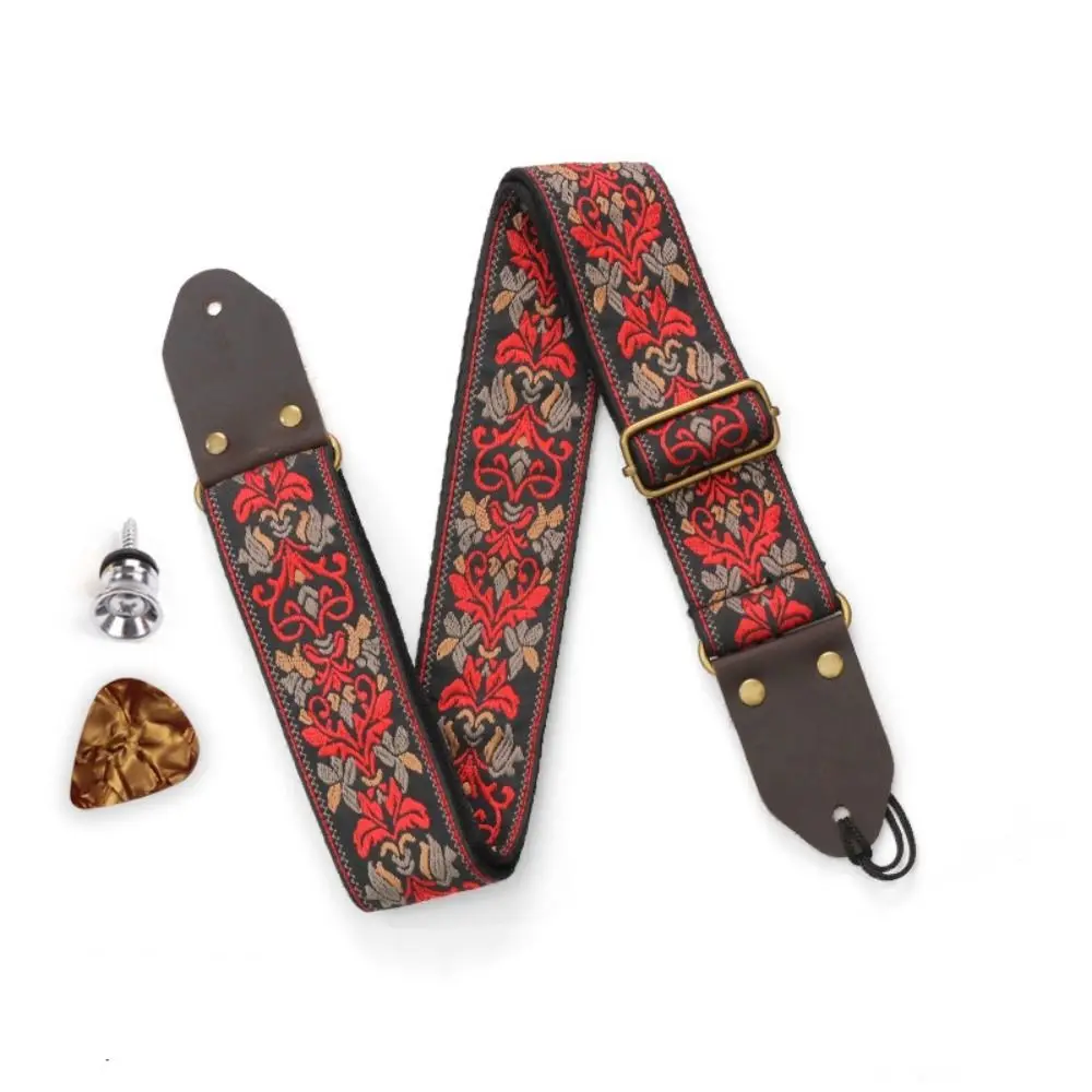 correia-de-guitarra-vintage-com-flores-bordadas-em-couro-com-pontas-reforcadas-ultra-grossa-e-ajustavel