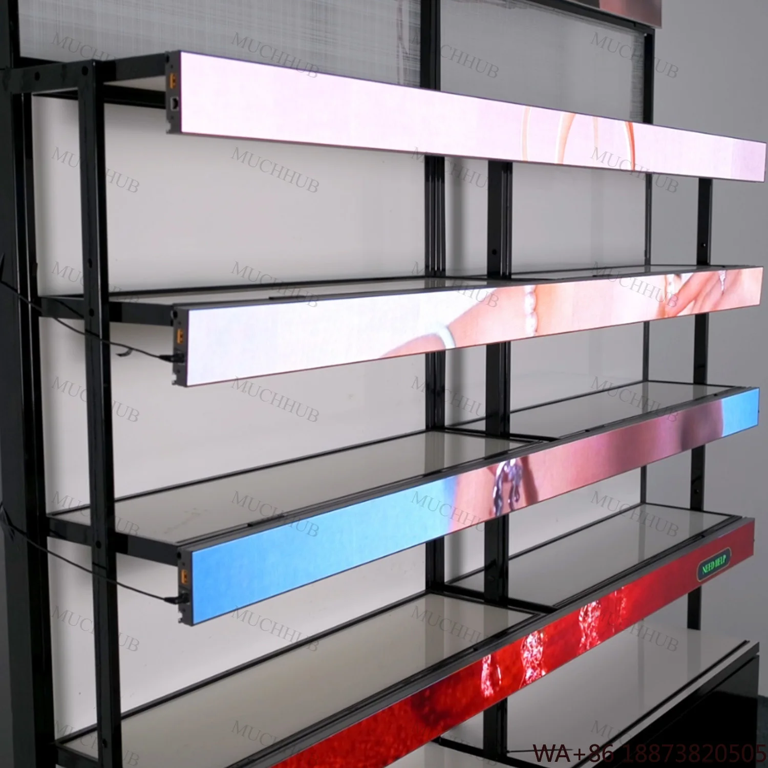

LED Supermarket Digital Signage Shelf Screen Stretched Bar Lcd Display