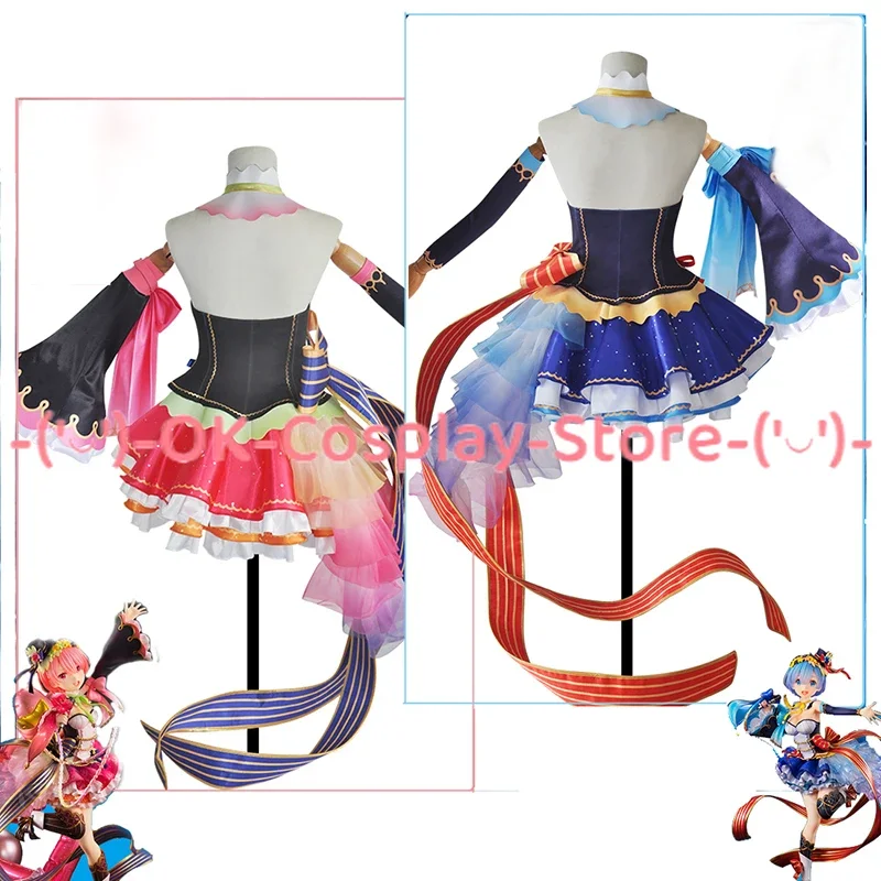 ¡Anime! Re:Life in a different world from zero Ram Rem Idol Lolita vestido para mujer, traje de fantasía para Halloween, Carnaval, disfraz de Cosplay