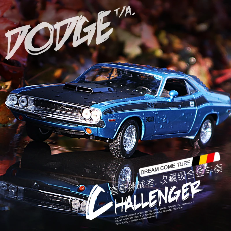 WELLY 1:24 Dodge Challenger T/A 1970 Muscle Car Alloy Car Model Diecasts & Toy Vehicles Toy Cars Kid Toys For Children Gifts