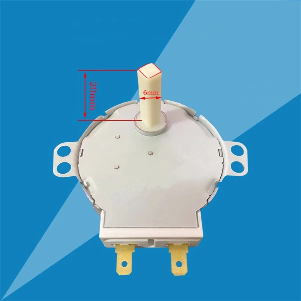 1 buah Motor meja putar untuk Midea microwave oven tiang cakar magnet permanen motor sinkron sumbu persegi pengganti TBST-49 Repai