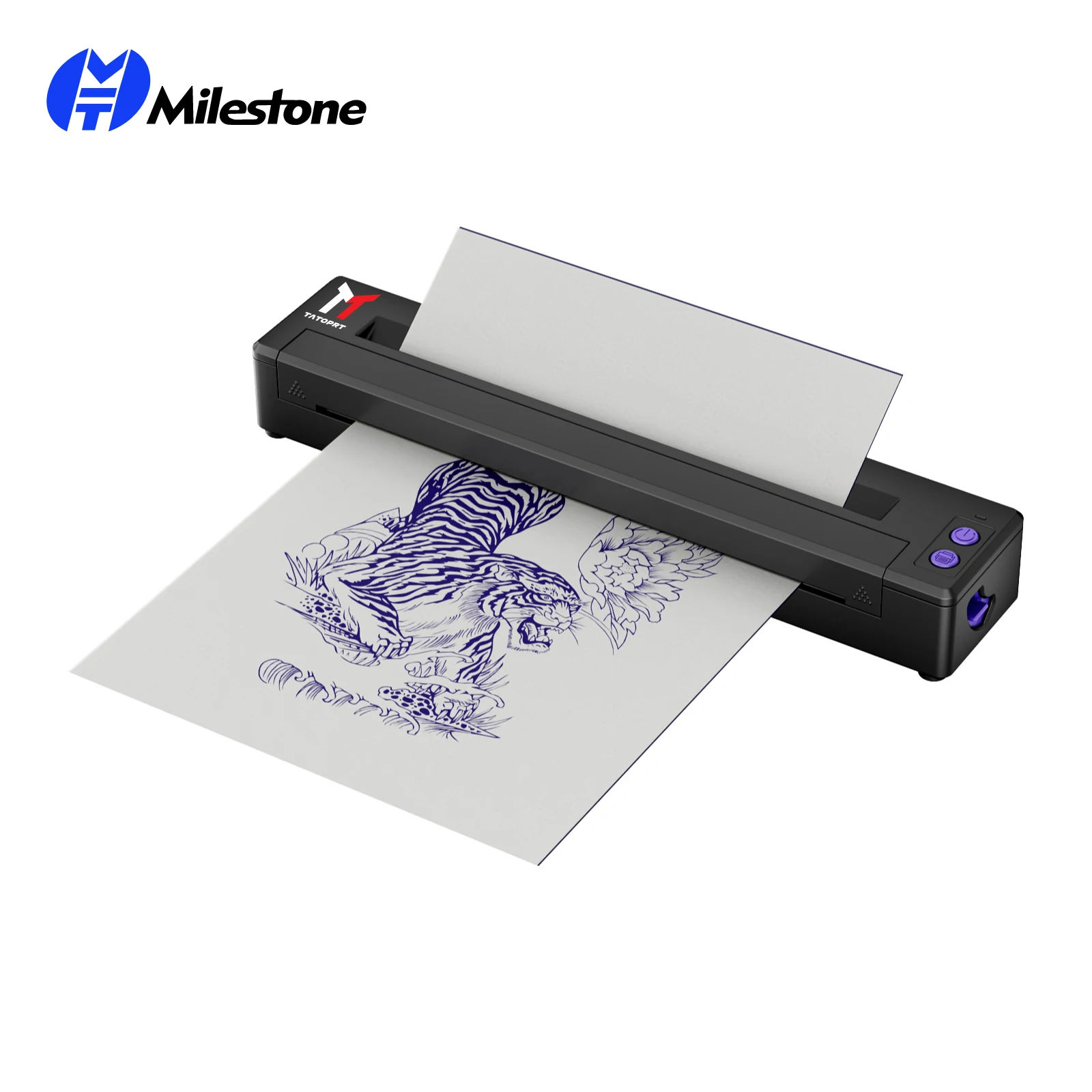 MHT-Portable Mobile Wireless A4 Thermal Printer Mini Tattoo Stencil Printer Machine Printing Bluetooth Mobile&pc Printer