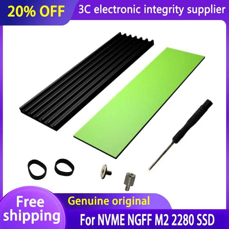 

New Hard Drive Cooler For NVME NGFF M.2 2280 SSD Silicone Thermal Pad Solid State Hard Disk Heatsink Cooler Thermal Cooling