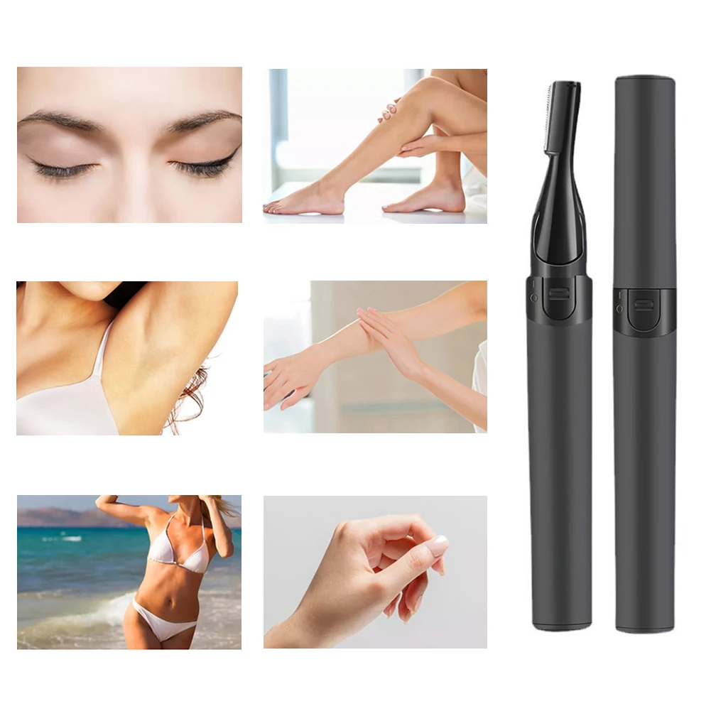 High Quality Practical Electric Face Eyebrow Scissors Hair Trimmer Mini Portable Women Body Shaver Remover Blade Razor For Sale