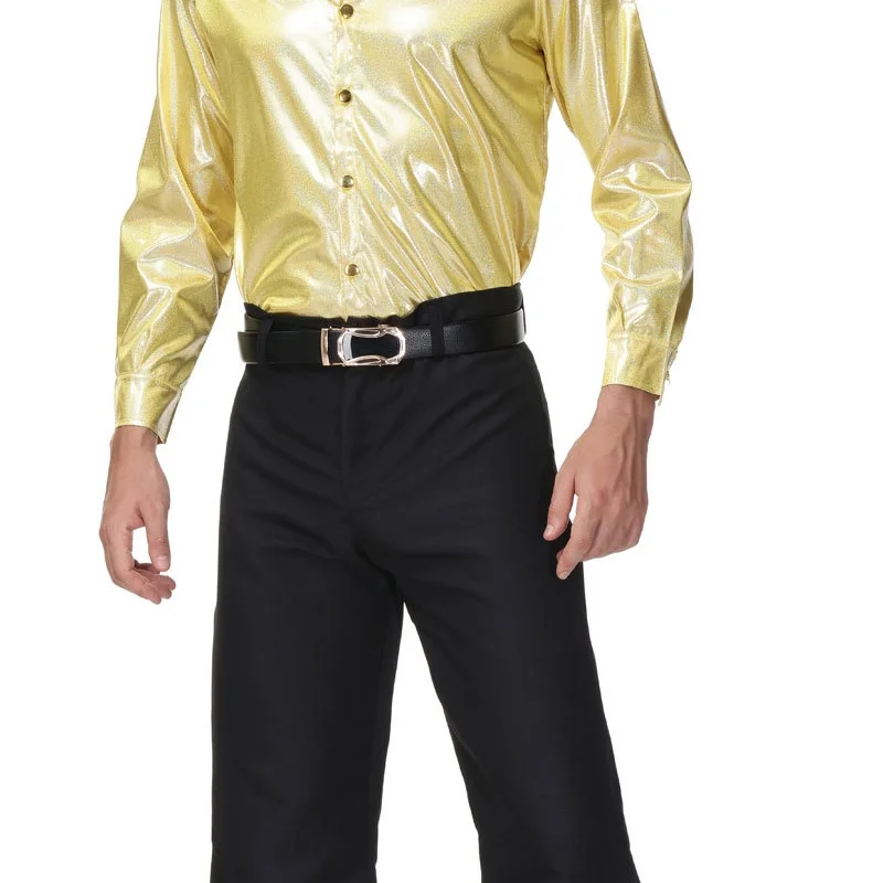 

Золотой костюм для дискотеки, мужской костюм для выступлений на Хэллоуин, бал-маскарад, новинка 2025 года, винтажная китайская сценическая этническая женская одежда