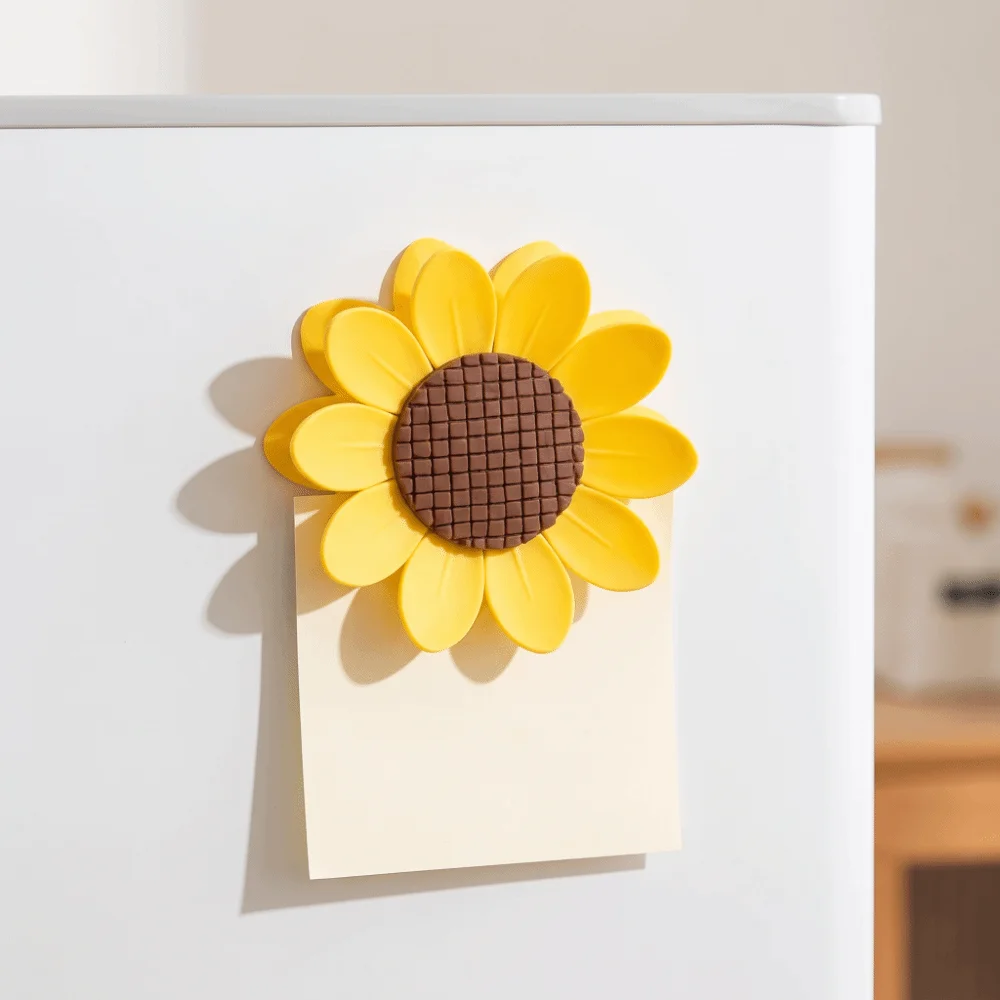 Sunflower Magnetic Sealing Clips Multi-Petal Durable File Clips Detachable Plastic Document Folder Clips Desk Storage