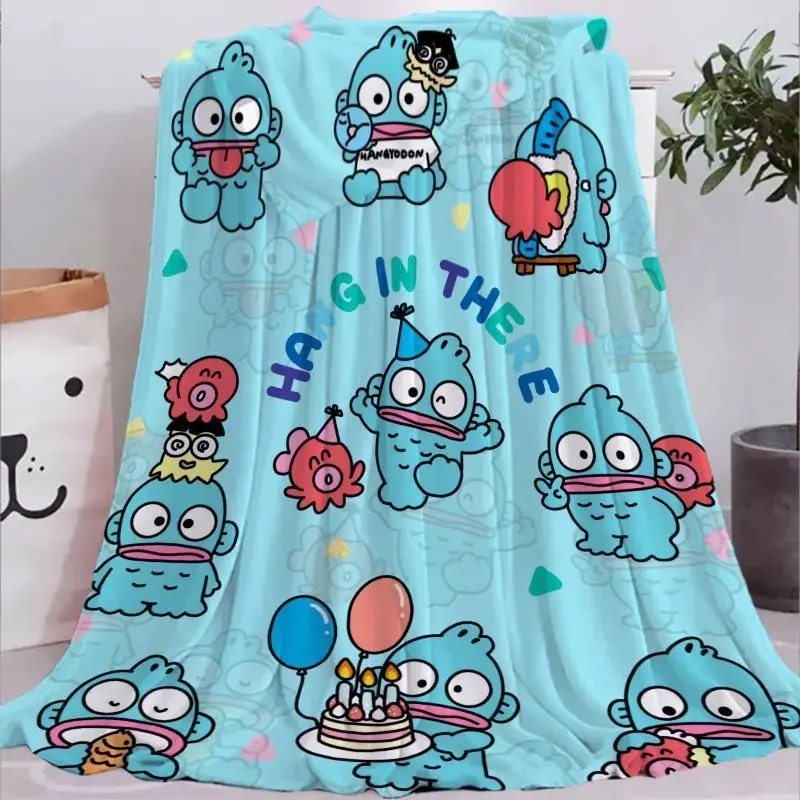 

Kawaii Hangyodon Sanrio Cute Baby Blanket Office Lunch Break The Bed Sofa Decoration Blanket Wool Festival Gifts for Girls
