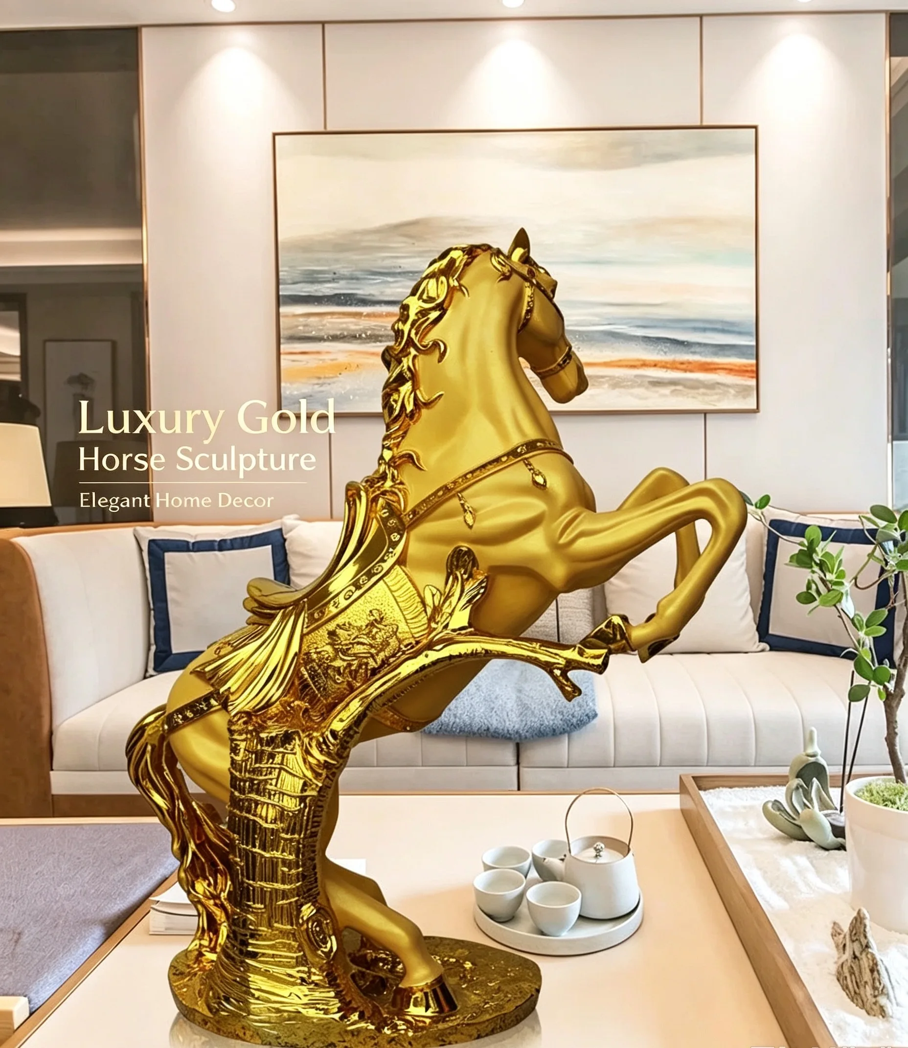 Horse Figurine Crafts, Home Decor for Living Room, Office Decoration, Wealth-Attracting Zodiac Feng Shui Gift, Christmas Season, Teacher's Day, Children's Day, Couple's Gift
