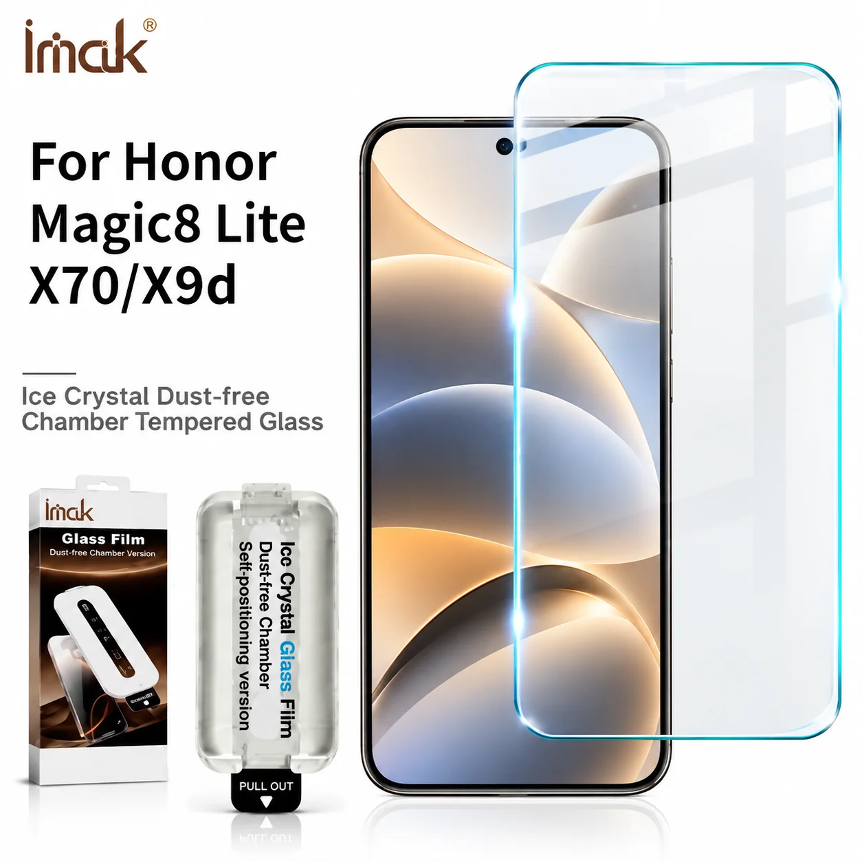 Tempered Glass For Honor X70 Magic 8 Lite X9d 5G Support Fingerprint Protector Film HD Clear FM0031