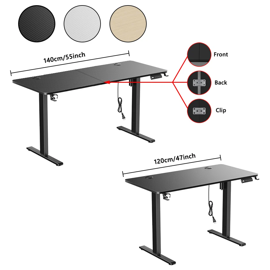 Height Adjustable Desk Motion Electric Sit Stand Up Down Computer Table Modern Lift Motorized Gaming Desktop Home Office Desks