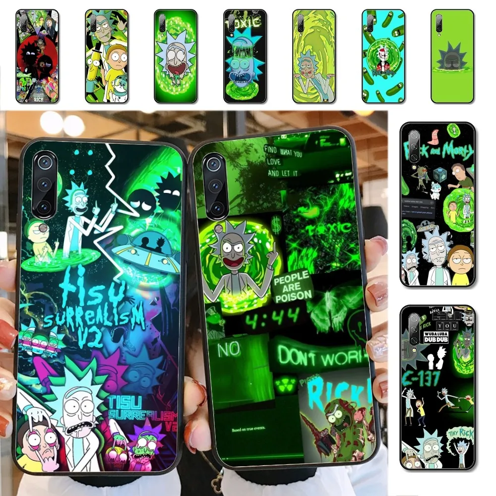 R-Rick Cute Cartoon Phone Case For Xiaomi Mi 5X 8 9 10 11 12 Lite Pro 10T PocoX3pro PocoM3 Note 10 Pro Lite