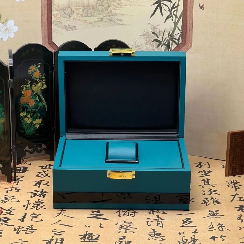 Leather Watch Box Luxury Men Wrist Watches Boxes Case Blue Travel Watches Holder Boxes for Storing Jeweler Organizer Box