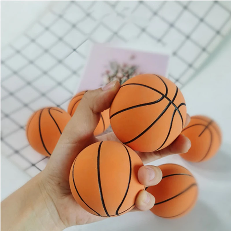 Simulatlon Mini Basketball Bouncy Toys Rubber Bouncy Hollow Inflatable Parent-child Interaction Toy Ball Children Birthday Gift