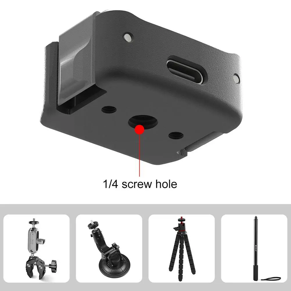 Charging Base for dji Pocket 3 Type-C 1/4 Mount Adapter Potable Gimbal Camera for dji OSMO Pocket 3 Camra Accessories