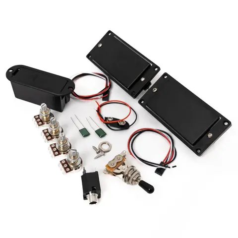HH Black Active Pickup 81 85 Elgitarr Humbucker Pickups Set Korta Skaft Potentiometer & Kablage Ton Uppgraderade Gitarrtillbehör 8 best sales aktiv upphämtning - №8