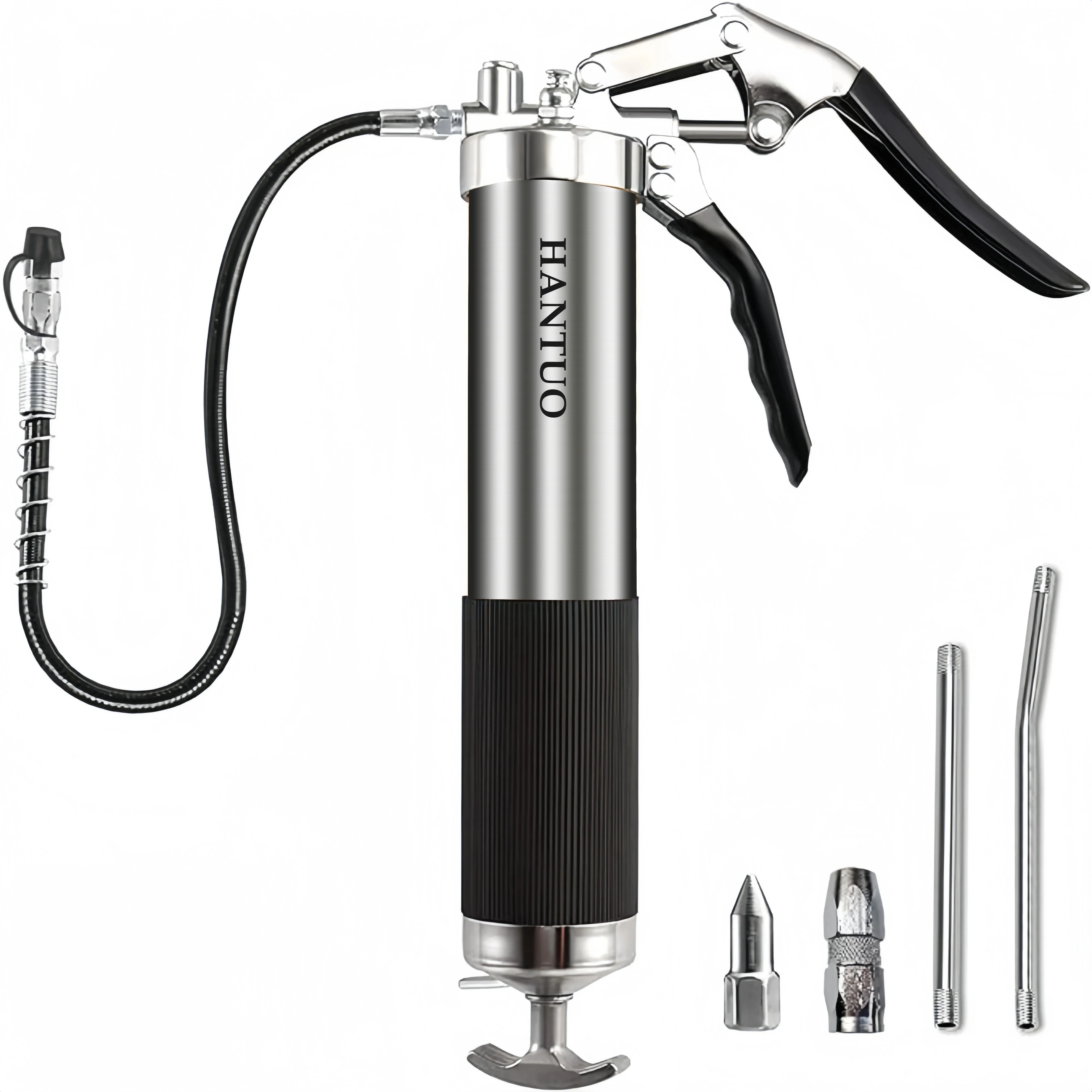 Pistolet graisseur , 8 000 PSI, kit pistolet graisseur à poignée pistolet d'une capacité de