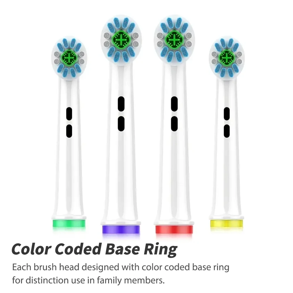 Cabezales de repuesto compatibles con Oral B, cabezales de repuesto de cepillo de dientes eléctrico genérico blanco 3D